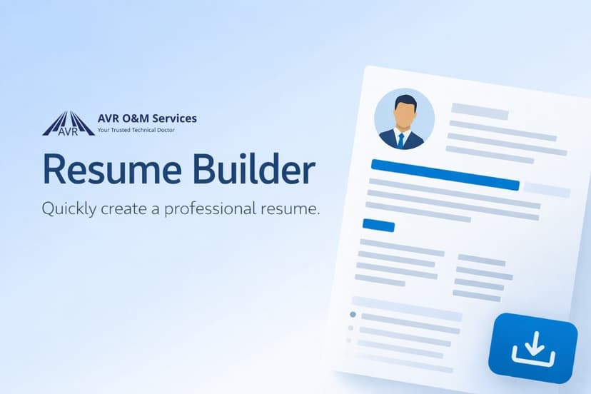 Screenshot of AVR Resume Builder project